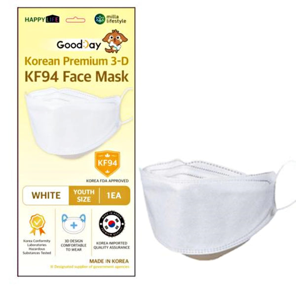 [100 PACK] Good Day KF94 Face Mask 굿데이 KF94 100매 세트 (영문패키지)