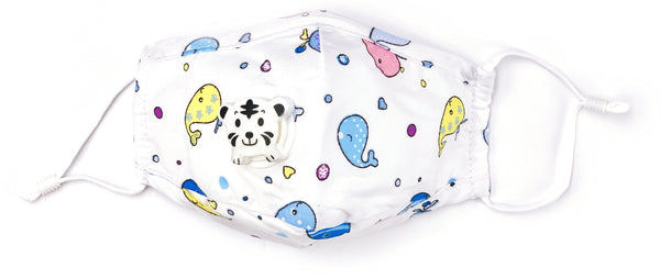 Kids Children Cotton Reusable Washable Mask with Breather Valve & Filter Pocket 어린이용 면소재 마스크 필터포켓