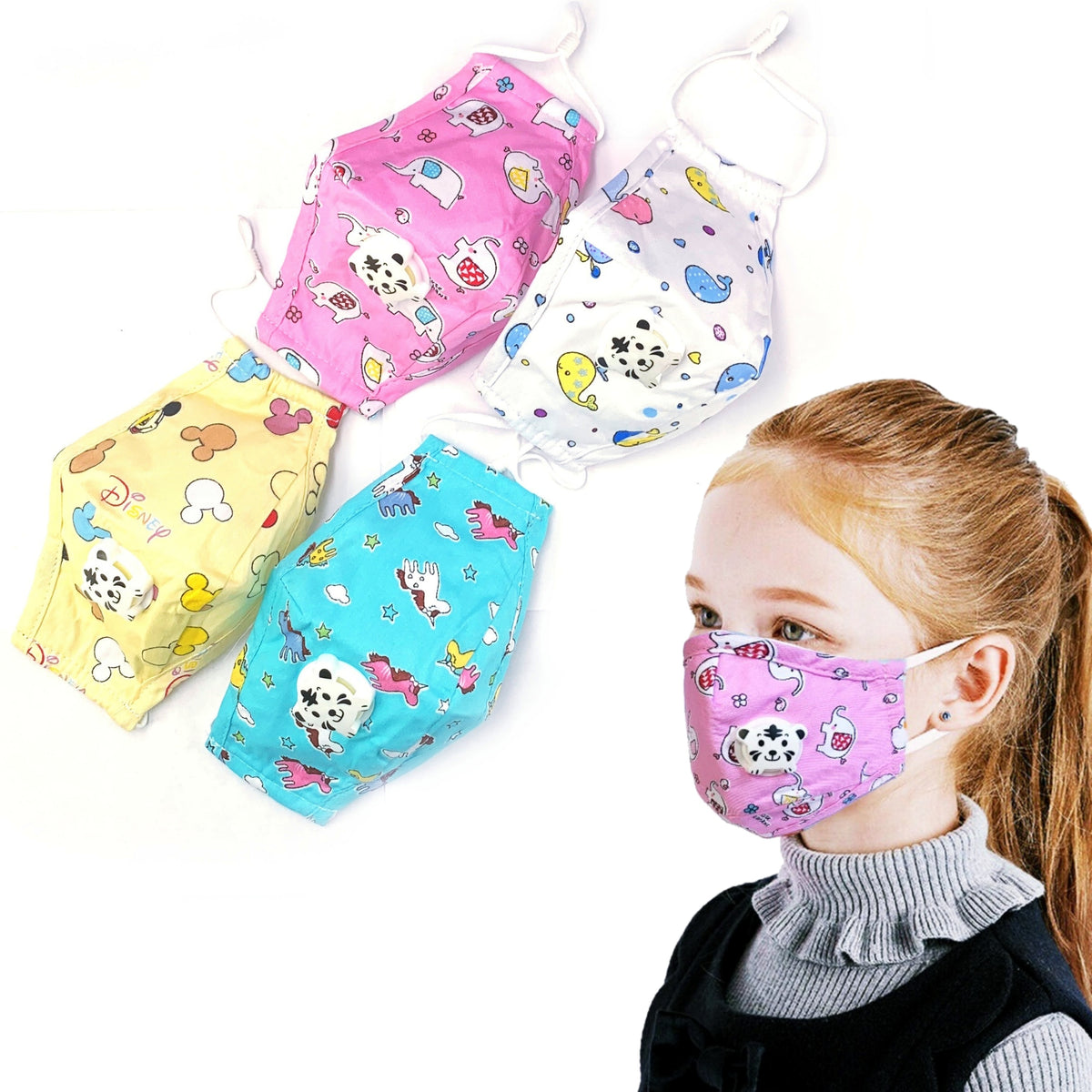 CHITDAX kids cotton face mask - Reusable, Washable & Breathable