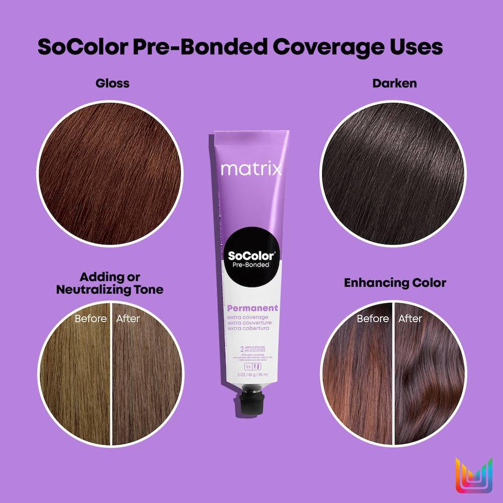 Matrix SoColor Extra Coverage Pre-Bonded Permanent Hair Color 3oz