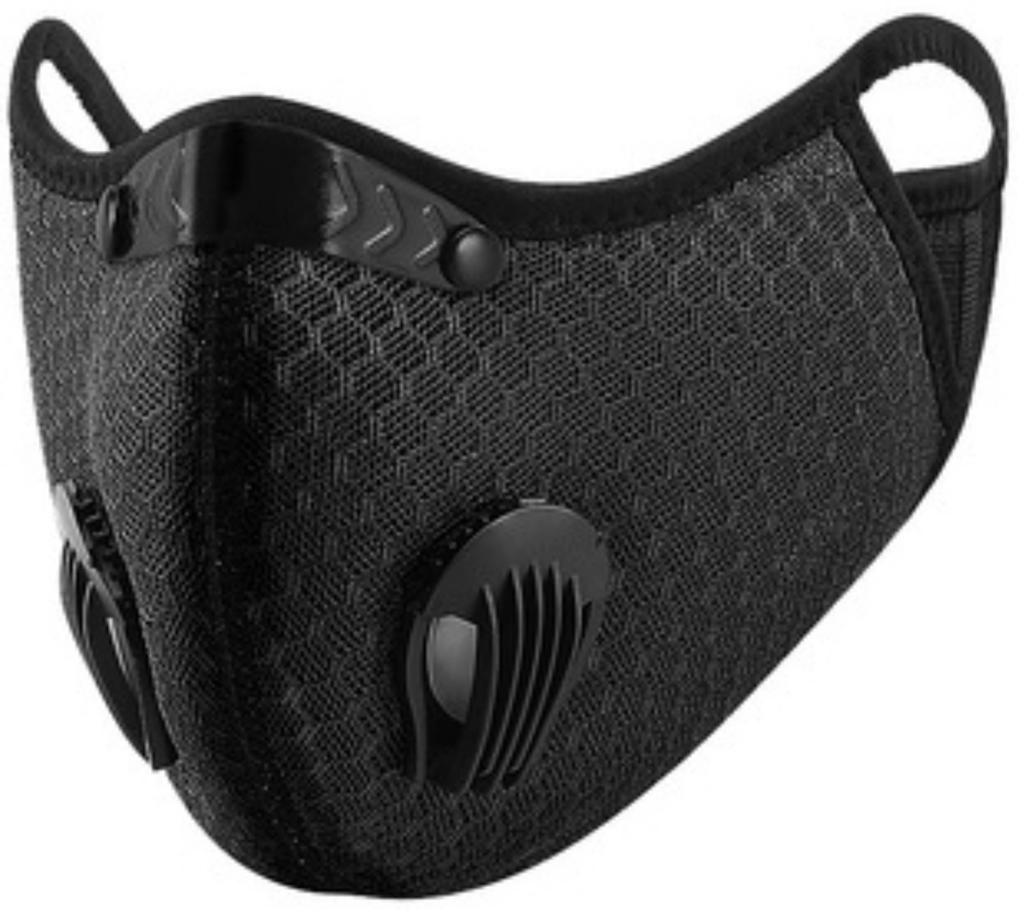 Cycling Mesh Outdoor Sports Face Mask Double Valves with (1) Free 5-layer Filter