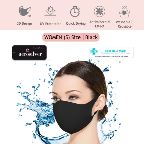 3D Women Fashion Mask Aero-Silver Nano Washable UV Protection Antibacterial