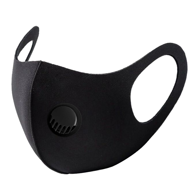 3D Mask with Breathing Valve 4-way Stretch Washable & Reusable