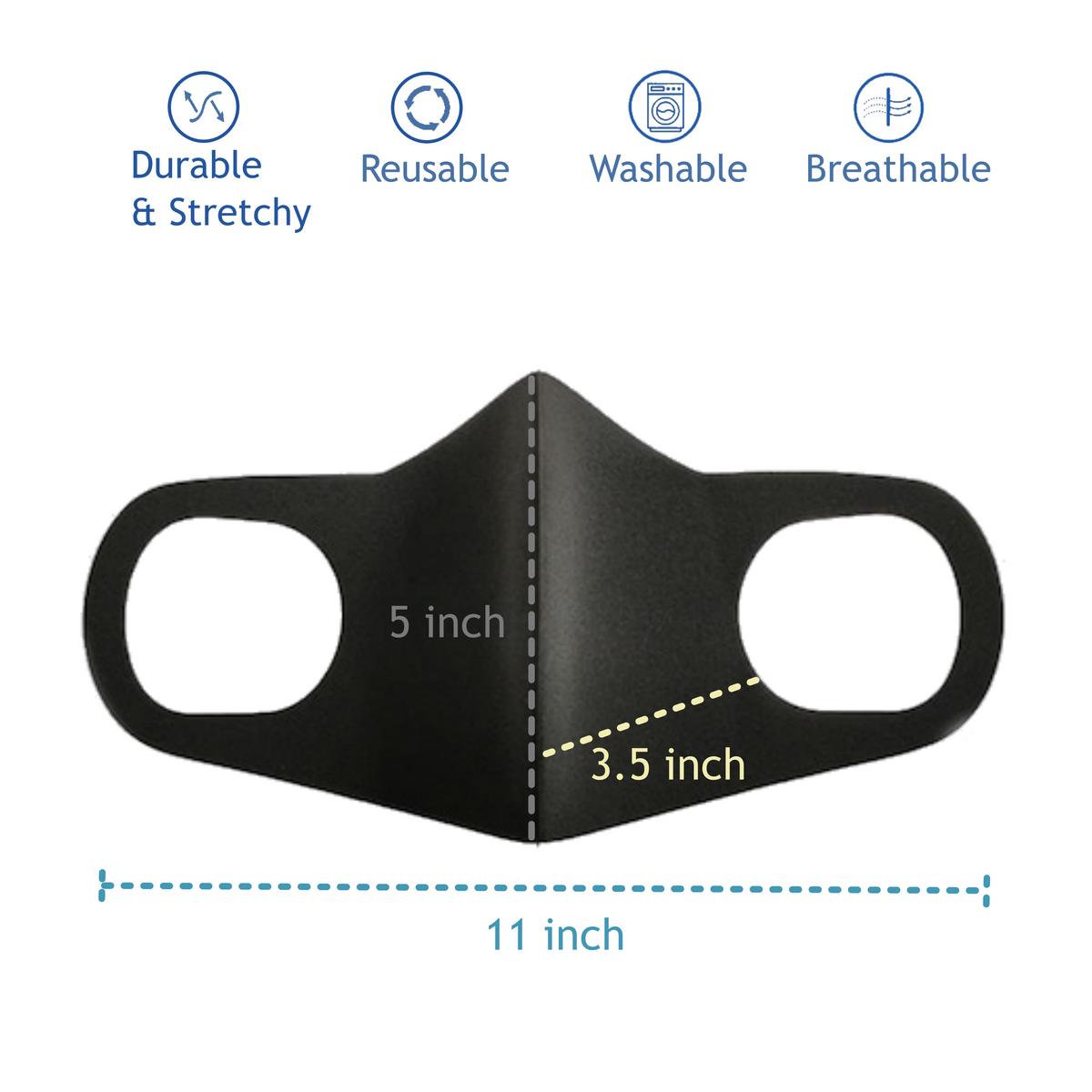 Stretch Face Mask 3D Face Mask 4-way Stretch Washable & Reusable Unisex – FLEXMON/ TK ...