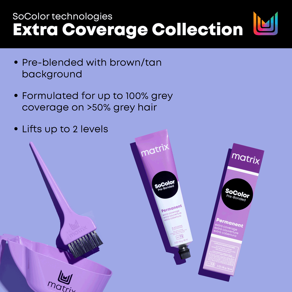 Matrix SoColor Extra Coverage Pre-Bonded Permanent Hair Color 3oz ...